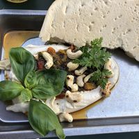 Pita with cashew cheese   at Kunsthauscafé in Graz