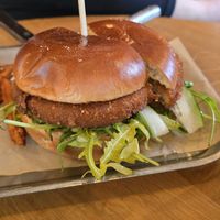 Vegan burger at Kunsthauscafé in Graz