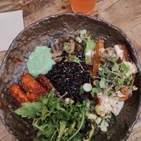 Wild Mediterranean with extra sweet potato at Honest Greens - Plaça Catalunya in Barcelona