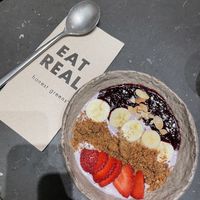 Plant-based yoghurt goodness  at Honest Greens - Plaça Catalunya in Barcelona