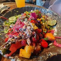 Latin Lovers Garden Bowl with Garden Tomatoes  at Honest Greens - Plaça Catalunya in Barcelona