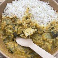 Curried leek and rice  at Florian in Paris