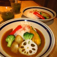 Vegan vegetable curry, available for lunchtime only (11:00-3:00) at Wired Cafe with Futaba Fruits Parlor in Yokohama