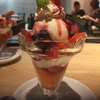 Berry parfait  at Wired Cafe with Futaba Fruits Parlor in Yokohama