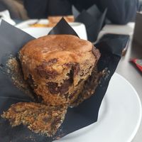 Banana and choc chip muffin at The Bluebird Café by the Lake in Coniston