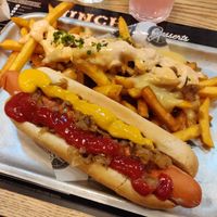 Hot dog with filthy fries at VGN Boulevard in Stourbridge