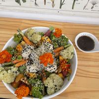 Purana super salad with tofu, tofu cream, and a whole lot of veggies!  at Purana in Sao Paulo