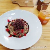 Risoto - rice, grains and flowers! 😋 at Purana in Sao Paulo