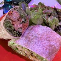 Smoked tempeh/carrot wrap (WAY too much horseradish)  at Whole Harvest in Saratoga Springs