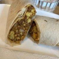 Vegan breakfast wrap    at Little Owl Cafe in Fairbanks