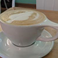 Soy latte at Little Owl Cafe in Fairbanks
