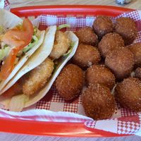 Tacos and chickn nugs. That tacos are on point! at Lord of the Fries in Newtown