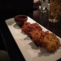 Vegan corn fritters at Chaophraya in Leeds