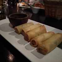 Vegan vegetable spring rolls at Chaophraya in Leeds