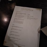 Vegan menu on the back at Chaophraya in Leeds