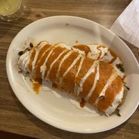 Here is the vegan burrito  at La Fiesta Chatham in Springfield