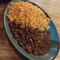 rice and beaaaaans at La Fiesta Chatham in Springfield
