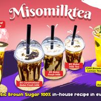 Their Caramelized Boba Milk Tea tasty soooo yummy... at Miso Kimchi in Tanah Rata