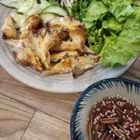 Vegan spring rolls at Chay Corner in Da Nang