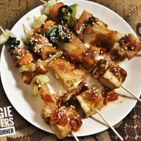 Grilled skewers at Chay Corner in Da Nang