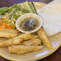 Da Nang Style Spring Roll with translucent super thin rice paper wrapers   at Chay Corner in Da Nang
