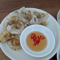 Fried mushroom dumplings at Chay Corner in Da Nang