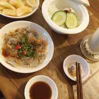 Traditional dumplings and soft peas fried dumplings at Chay Corner in Da Nang