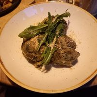 Vegane Spinatknödel at Tante Förster in Furth