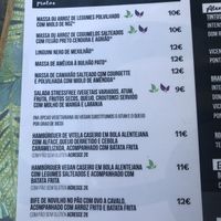 Menu at Stressfree in Vila Nova De Milfontes