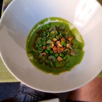 Gaspacho de petits pois at L'Estrade in Aix-les-bains