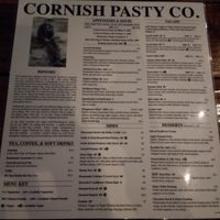 Vegan options are clearly marked  at Cornish Pasty Co in Flagstaff