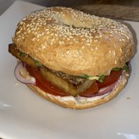 Bagel vegan   at MoMa in Mons