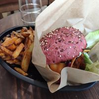 Sweet potato burger at Gurou Street Food in La Rochelle