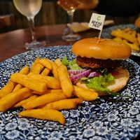 Beyond meat burger at The Shrewsbury Hotel in Shrewsbury