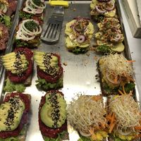 The vegan options  at Lillians Smørrebrød in Copenhagen