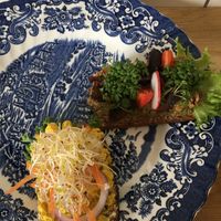 Chickpea n mushroom ones at Lillians Smørrebrød in Copenhagen