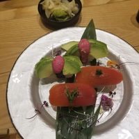Avocado and Tomato Nigiri at Tane Vegan Izakaya in Honolulu