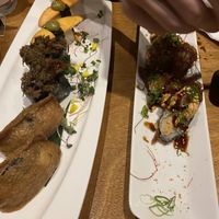 Nigiri (mango, gobo and Iniri?) and the wedge at Tane Vegan Izakaya in Honolulu