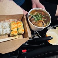 Shio ramen + California + Sunset at Tane Vegan Izakaya in Honolulu