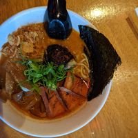 Spicy miso garlic ramen at Tane Vegan Izakaya in Honolulu