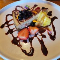 Yuzu chocolate cheesecake at Tane Vegan Izakaya in Honolulu