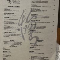 Menu pt 1  at Tane Vegan Izakaya in Honolulu