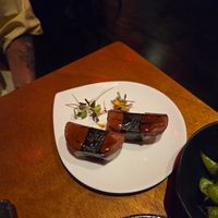 Bean curd nigiri at Tane Vegan Izakaya in Honolulu