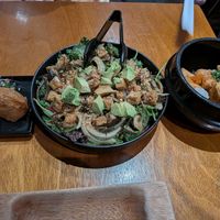 Inari. Poke salad, agedashi tofu at Tane Vegan Izakaya in Honolulu