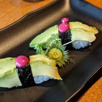 Avocado Nigiri at Tane Vegan Izakaya in Honolulu