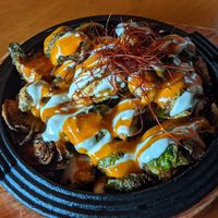Brussel sprouts at Tane Vegan Izakaya in Honolulu