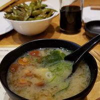 Mushroom Miso soup and Wakame Sunomono at Tane Vegan Izakaya in Honolulu