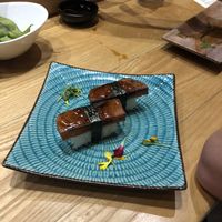 Bean curd nigiri at Tane Vegan Izakaya in Honolulu