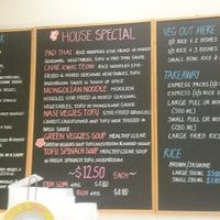 menu at Veg Out Time in South Yarra