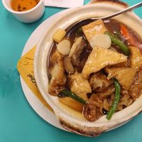 Tofu claypot at Lucky Creation Vegetarian in San Francisco